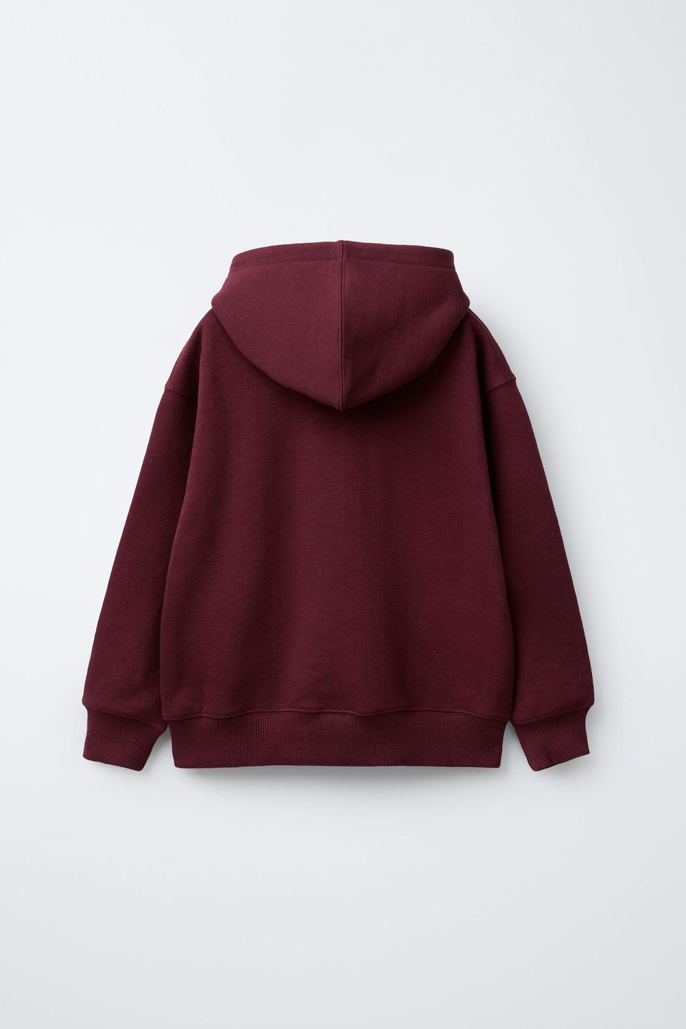 ZARA ХУДИ С РЕЛЬЕФНОЙ НАДПИСЬЮ, БУРГУНДИ