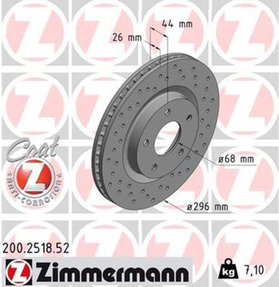 ZIMMERMANN - 200251852-ZIM - Brake Disc