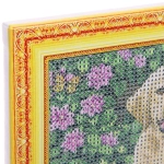 Алмазная мозаика на подрамнике с полным заполнением «МИР ЯРКИХ КРАСОК», Филя с милыми друзьями, 20*30 см