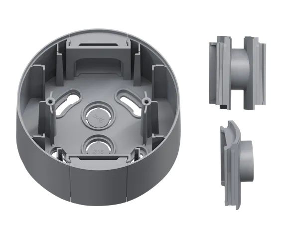 Donel A07 Natural Round Сталь дымчатая корпус для накладного монтажа с комплектом аксессуаров , серия DB