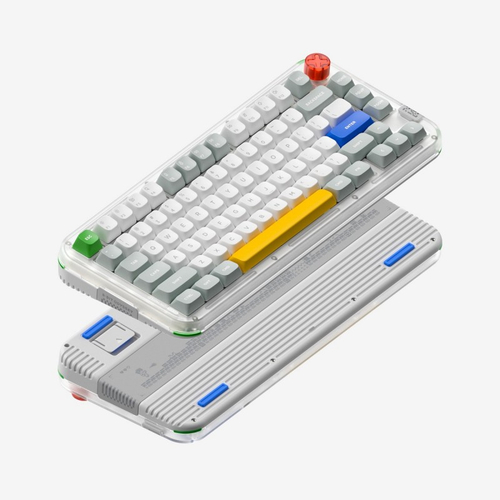 Беспроводная механическая клавиатура Nuphy Kick75, гибридный профиль, прошивка IO, Brown Max switch (KICK75HP-TG-BRM)