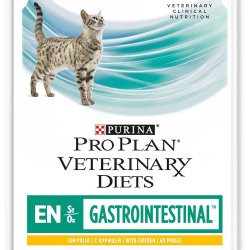 Pro Plan VET EN (курица) 85 г - диета консервы (пауч) для кошек при проблемах пищеварения (желе) Gastrointestinal ST/OX