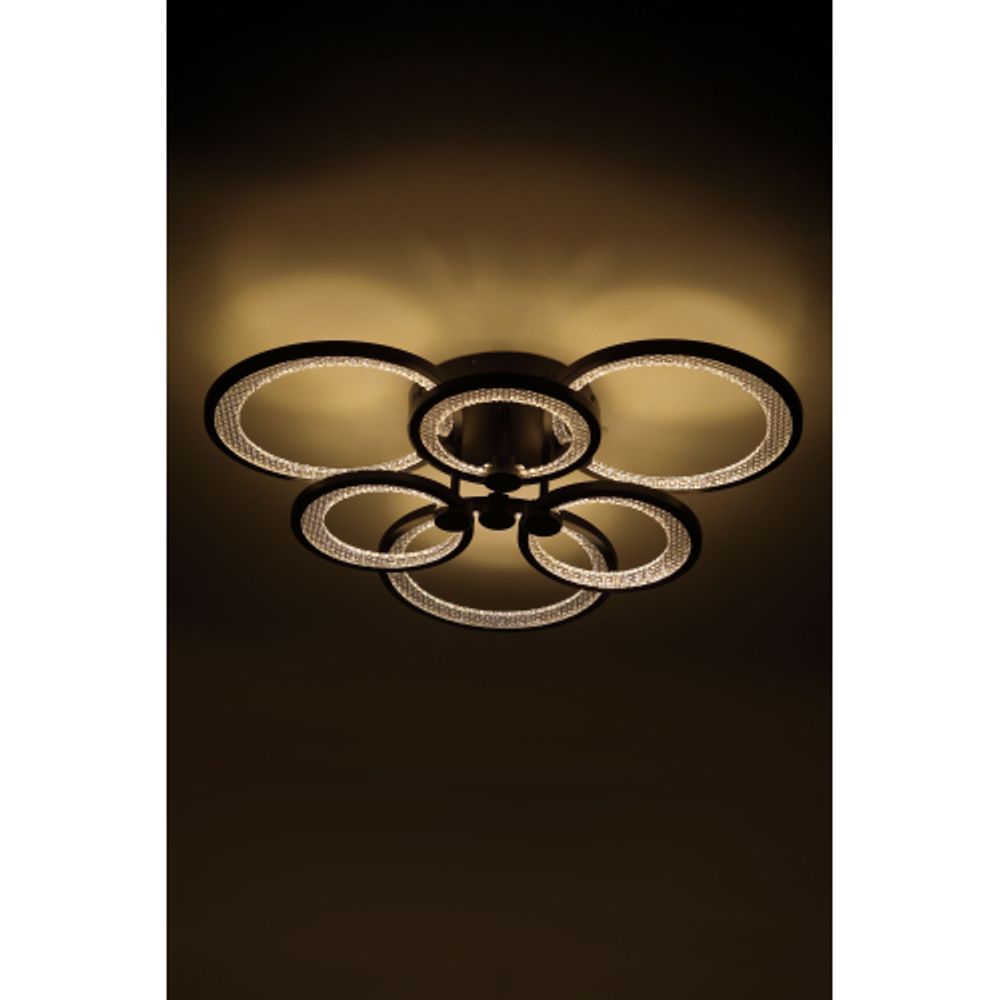 Светильник потолочный светодиодный ЭРА Модерн Odry CLL-1-117W 3K-6,5K RC BK с ДУ черный | Светильники SPB-6 с ДУ