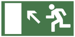 Знак Е-06 "Направление к эвакуационному выходу налево вверх"