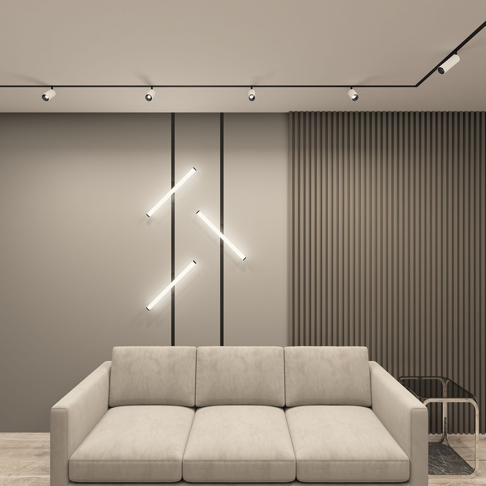 DK8040-BW+BK Акцентный светильник SMART SPOT 9W DIM 3000K-6000K, черный с белым, алюминий