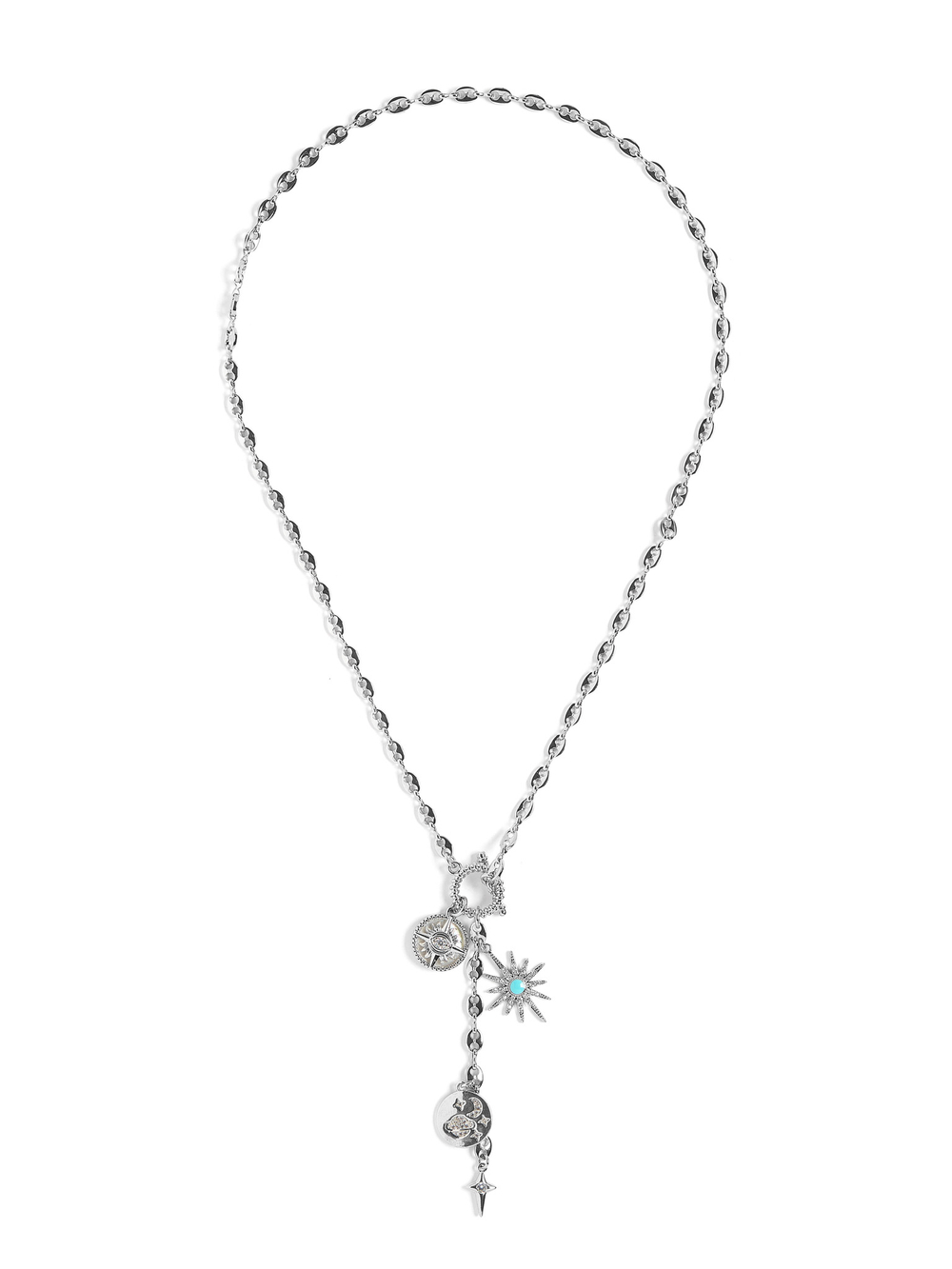 Колье "Gess mini turquoise" Silver