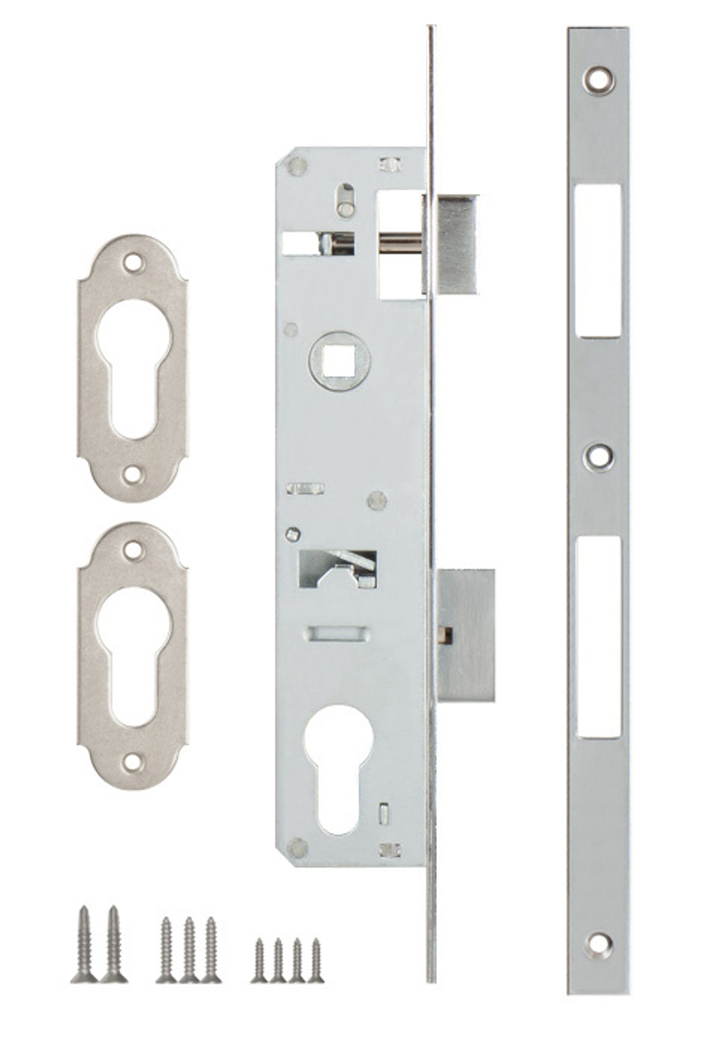 Замок KALE 153/P 25мм никель врезной w\b (корпус)