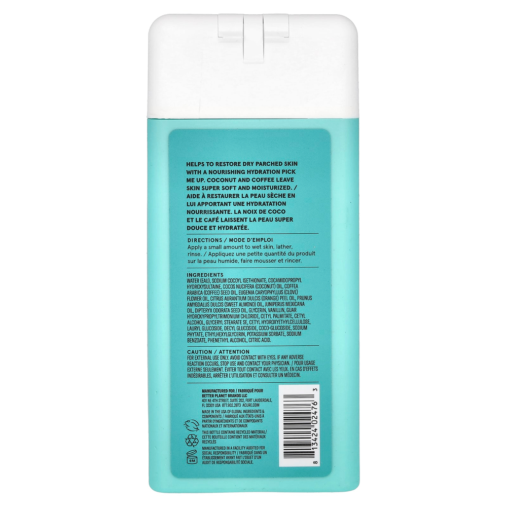 ACURE, гель для душа, гладкость и сияние, кокос и кофе, 354 мл (12 жидк. унций)