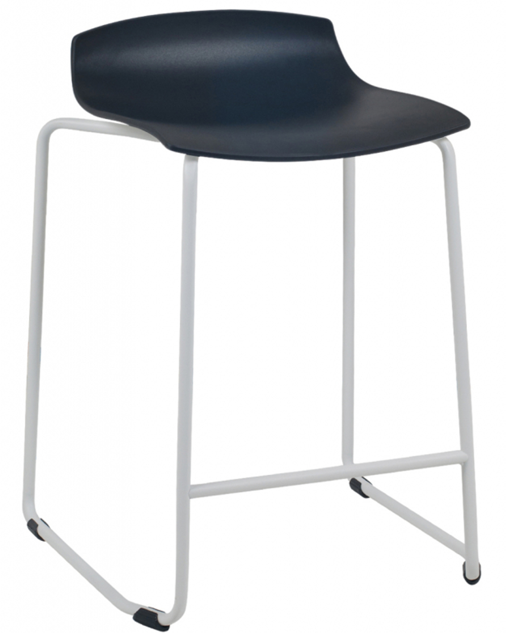 Табурет пластиковый полубарный Papatya X-Treme Sled Pro, белый, черный