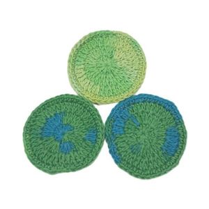 Вязаные хлопковые диски ZEERO разноцветные, 3 шт.