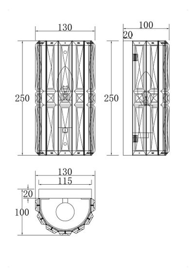 Настенный светильник Maytoni Facet MOD094WL-01G