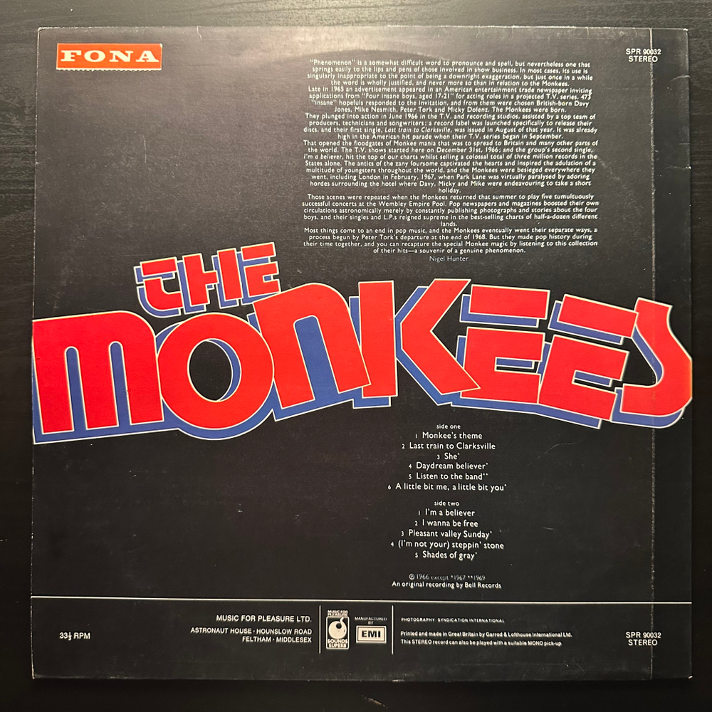 The Monkees - Best Of The Monkees (Англия 1974г.)