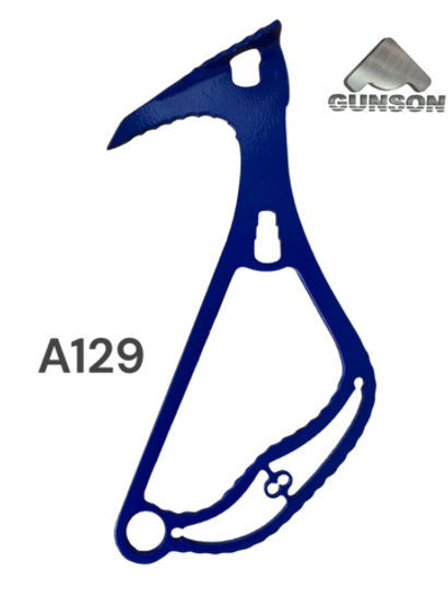 А129	Фифа скальная  /спорт 23/ левый отгиб / Blue / 30ХГСА/ 3мм / 25kN / L-240mm / W-160g