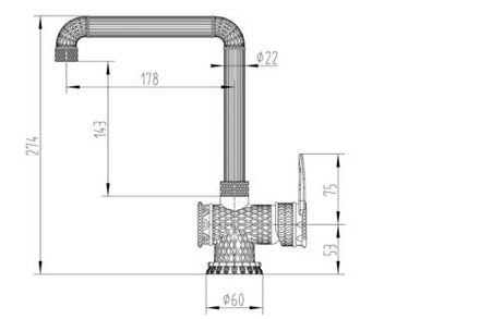 ZorG A 418 K-BR LOFT смеситель для кухни