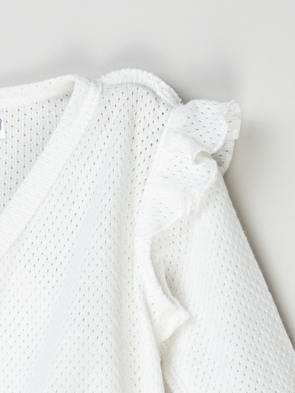 Слип на кнопках с крылышками "Молоко" из ажурного хлопка 0+