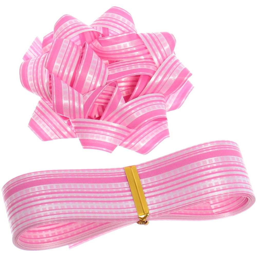 Набор для декорирования «Стиль» бант 6см, лента 2см (3м), Розовый