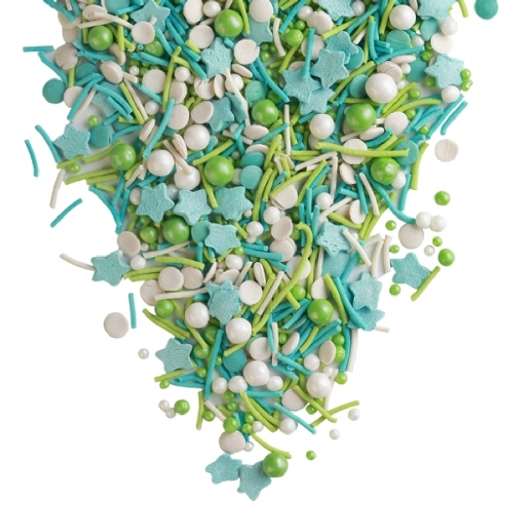 Посыпка микс бело-зеленый-мятный (№1008) 100 гр.