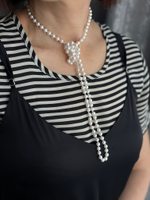 Жемчуг Майорка белый диаметром 0,5 см длиной 90 см, Италия