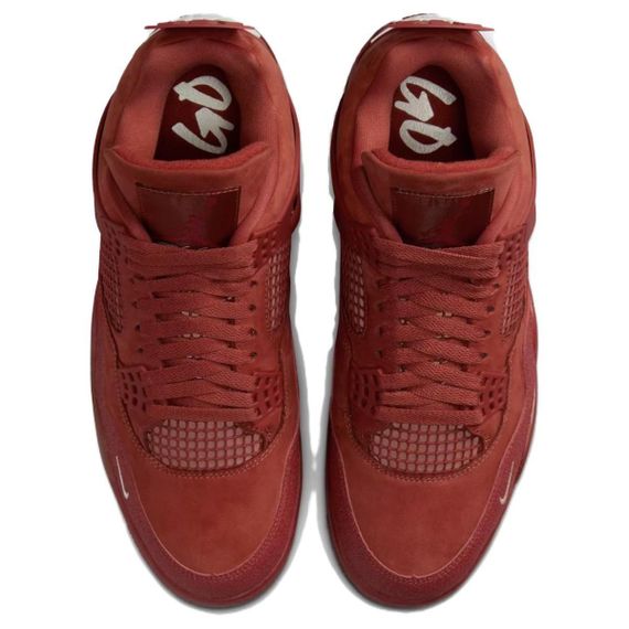 Jordan Air Джордан 4 Винтажные баскетбольные кроссовки Высокие Мужские Оранжево-коричневые