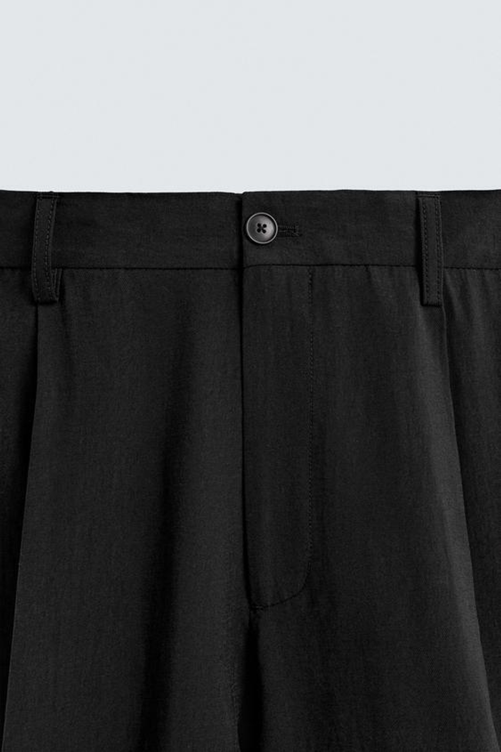 ZARA СТРУЯЩИЕСЯ БРЮКИ СО СКЛАДКАМИ, ЧЕРНЫЙ