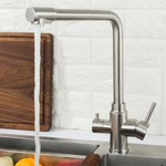 Смеситель для кухни, Frap, с картриджем, подкл к фильтр, нерж, F43899-1