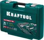 KRAFTOOL EXTREM-76, 76 предм., (1/2″+3/8″+1/4″), универсальный набор инструмента (27889-H76)