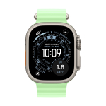 Apple Watch Ultra 3 (2025), 49 мм корпус из титана цвета «Natural», ремешок Ocean Band цвета «Neon Green»