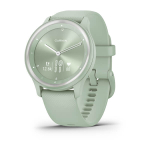 Смарт часы Garmin Vivomove Sport цвета мяты, серебристый безель, с силиконовым ремешком