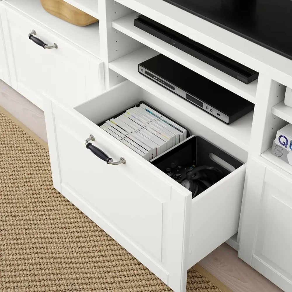 Комбинация для хранения ТВ - IKEA BESTÅ/BESTA, 231x42x300см, черный, БЕСТО ИКЕА