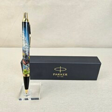 Ручка "Паровоз. Подарок железнодорожнику" с ручной росписью Палех