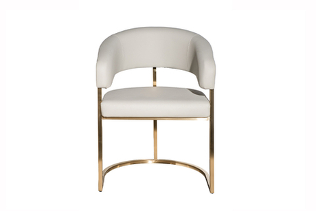 Стул экокожа св.серый/матовое золото 59,5x54x79см Garda Decor