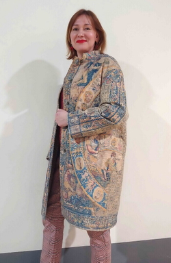 Пальто "Знаки зодиака", по мотивам фламандского гобелена 17 в