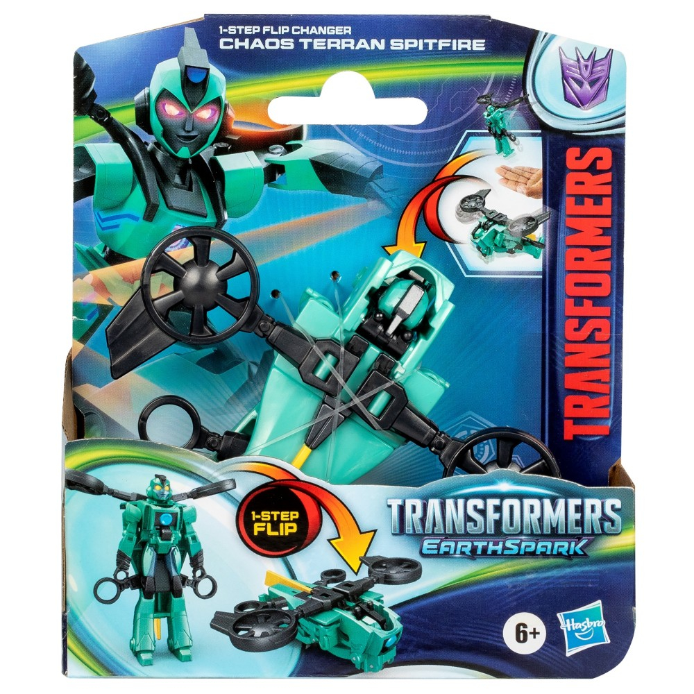 Hasbro Transformers EarthSpark - Фигурка Хаос Терран Спитфайр 1-ступенчатый флип F8663