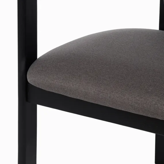 Стул Skift черный с серой обивкой
