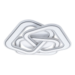 Потолочный светодиодный светильник 140Вт, 6113лм, 3000-6000K, Ra>80, плавная регулировка мощности, изменение цветовой температуры, ночник, пульт, металл/акрил, белый/черный