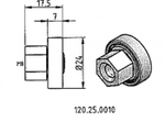 Ролик сдвижной крыши под болтик SESAM D=24