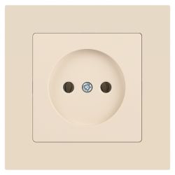 Розетка Intro Accent 6-201-02 2P 16А-250В IP20 СУ AL/CU слоновая кость