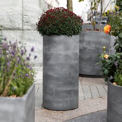 Кашпо CIGAR CONCRETE GREY LIGHT D43 H92