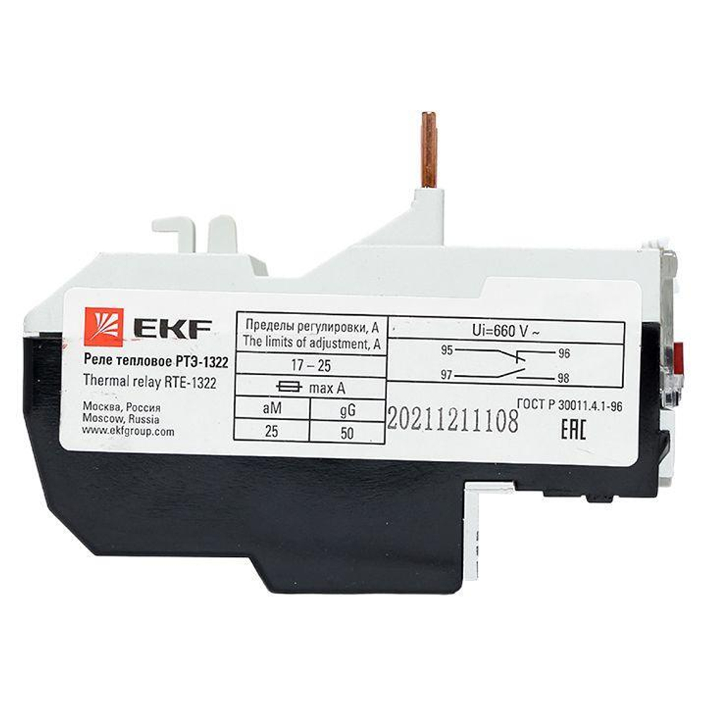 Реле тепл. РТЭ 1322 17-25А EKF rel-1322-17-25