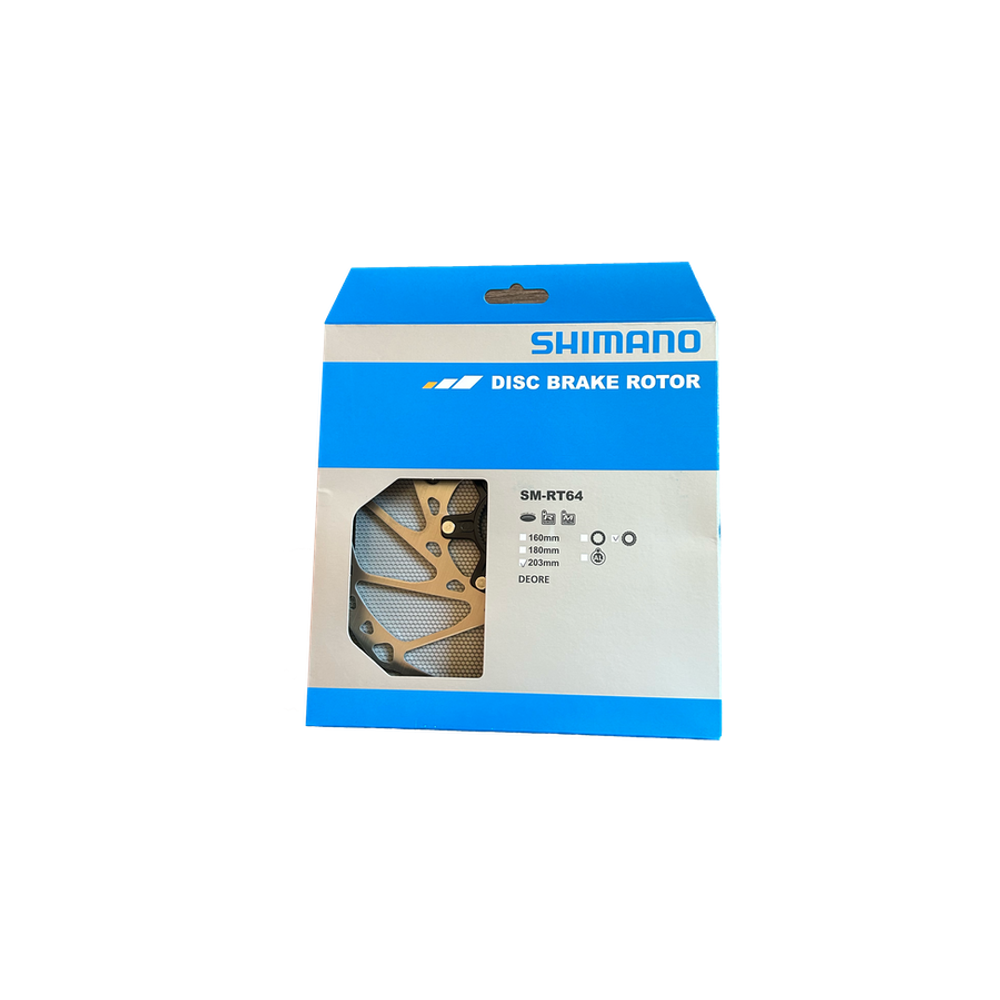 Тормозной диск Shimano RT64 203 мм Center Lock со стопорным кольцом