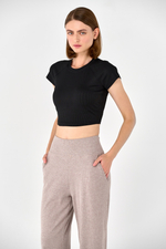 Брюки хлопковые широкие с манжетами с карманами