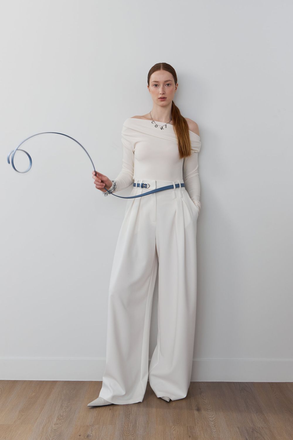 БАЗОВЫЙ ТОНКИЙ РЕМЕНЬ С МЯТОЙ ПРЯЖКОЙ BLUE