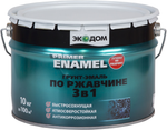 ГРУНТ- ЭМАЛЬ ПО РЖАВЧИНЕ ЭКОДОМ 3В1 СЕРЫЙ 10КГ