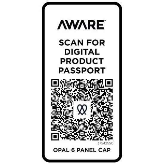 Opal с 6 панелями Aware™ кепка из переработанных материалов