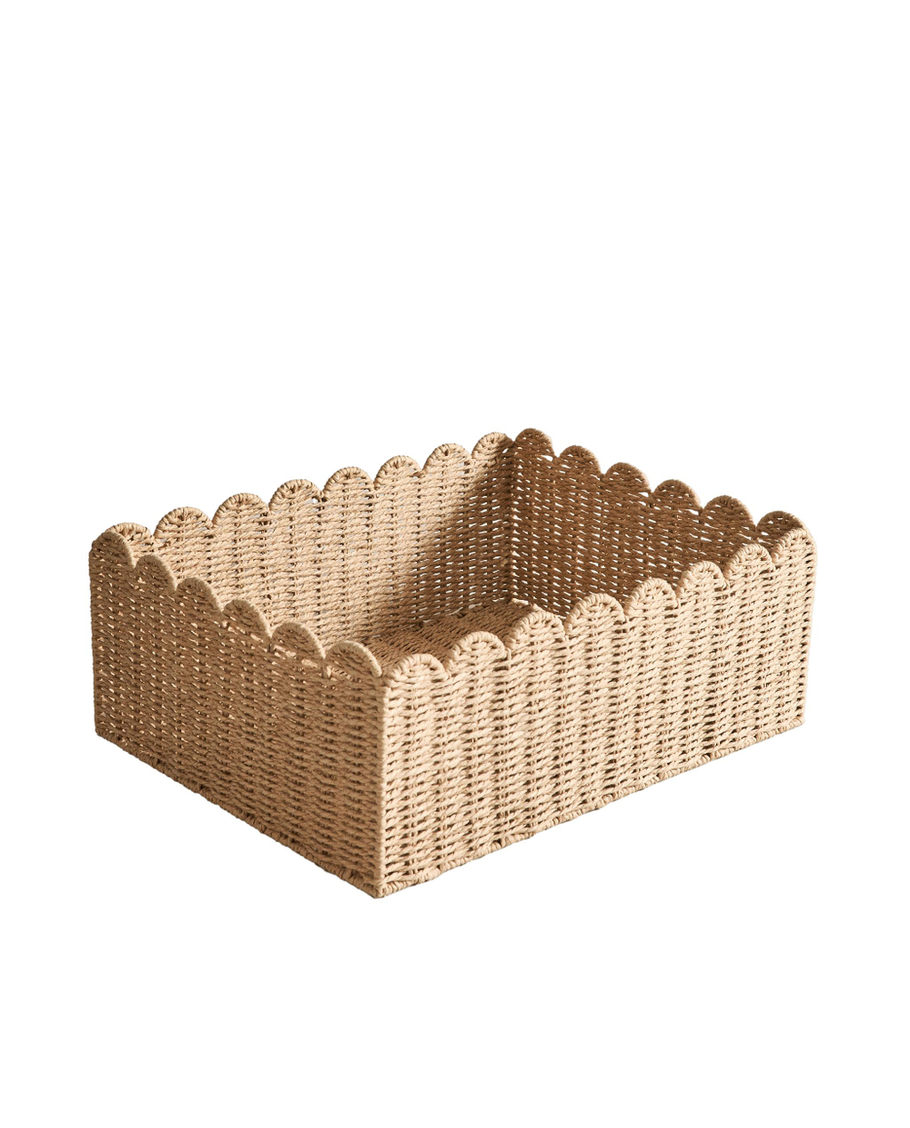 Zara Home Корзина из плетёной бумаги, цвет бежевый, 45 см