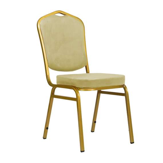 Стул Хит 20мм - золото, велюр желтый