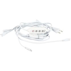 Разветвитель сетевой для линейных светильников ЭРА 5х IEC C7 2pin+timer на 5 точек с таймером 9, 12, 15H 2м | Аксессуары для фито светильников