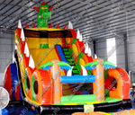 Батут-горка "Дракон 2", 10*5*8 м, с шипами