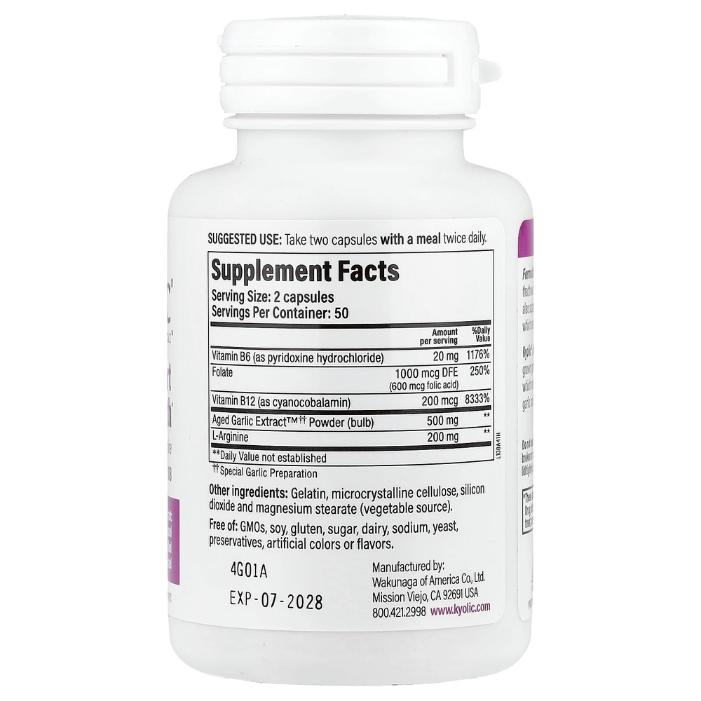 Kyolic, Aged Garlic Extract™, Aged Garlic Extract™, формула 108, 100 капсул