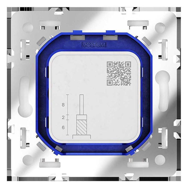 Розетка телевизионнная встраиваемая Voltum S70 оконечная TV+SAT, (белый глянцевый) VLS060401